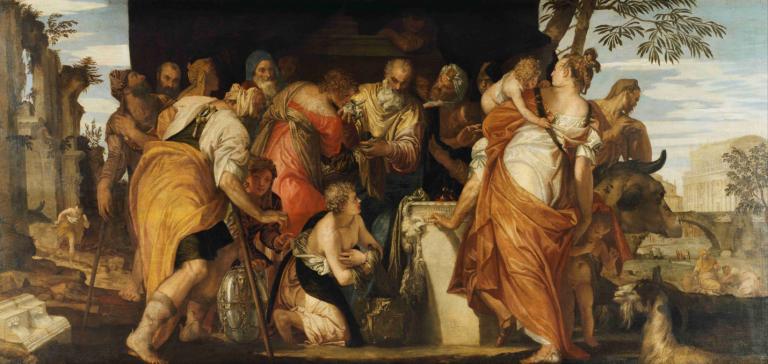 The Anointment Of David,De zalving van David,Paolo Veronese,Olieverf,Olieverf, parodie op beeldende kunst