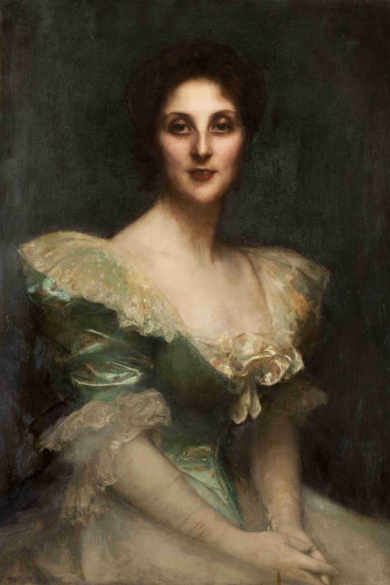 Portrait de Fanny Thérèse Reinach,Retrato de Fanny Thérèse Reinach,Pascal-Adolphe-Jean Dagnan-Bouveret