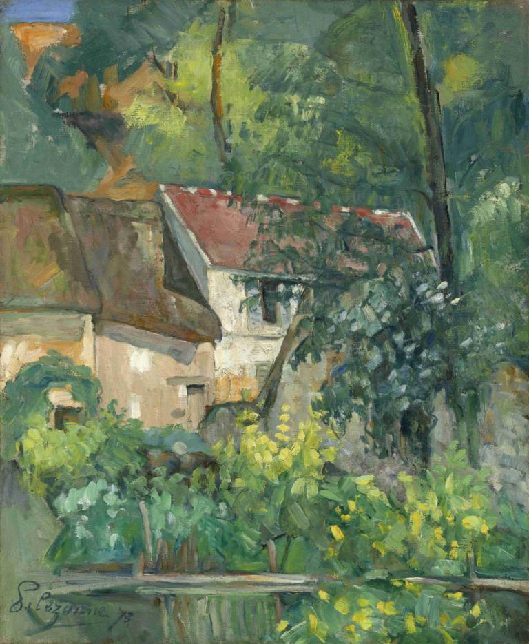 House of Père Lacroix,Paul Cézanne,Ölgemälde,Ölgemälde, keine Menschen, Anlage, Landschaft, draußen