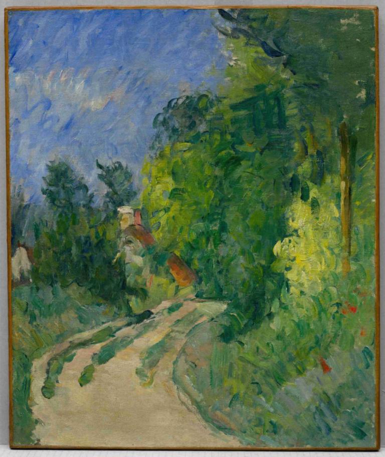 La Route tournante en sous-bois,La Route tournante çalılıklar arasında,Paul Cézanne,Yağlı boya,Yağlı boya