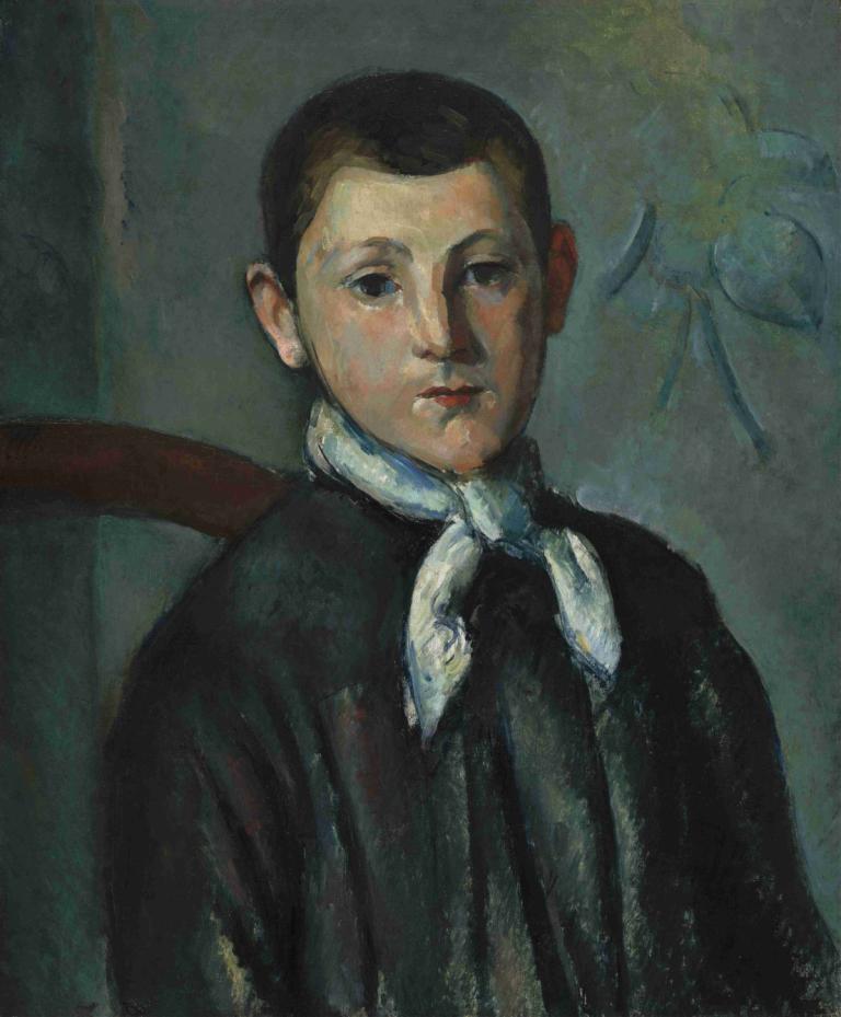 Louis Guillaume,Paul Cézanne,Ölgemälde,Ölgemälde, 1Junge, Solo, männlicher Fokus, schwarzes Haar