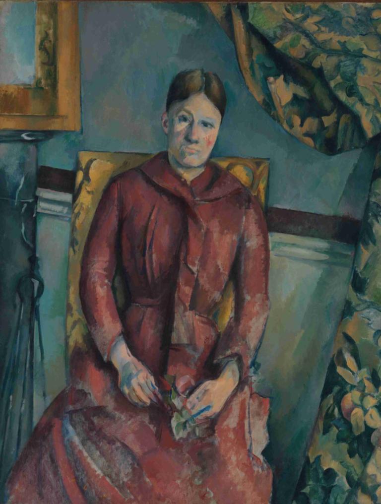 Madame Cézanne (Hortense Fiquet, 1850–1922) in a Red Dress,Мадам Сезанн (Гортензия Фике