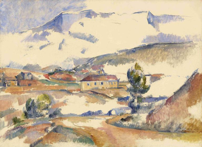 Montagne Sainte-Victoire,from near Gardanne,Paul Cézanne,Oil Painting,Oil Painting, scenery, outdoors