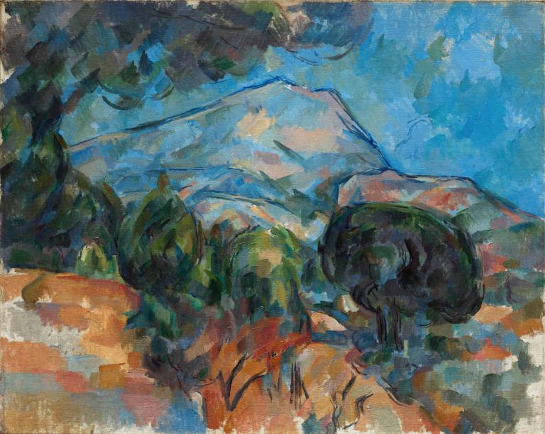 Mount Sainte-Victoire,Paul Cézanne,Oil Painting,Oil Painting, painting (medium), no humans, outdoors