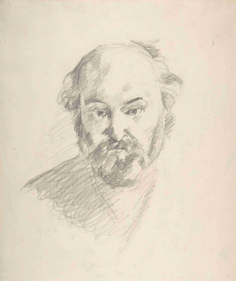 Portrait of the Artist,Taiteilijan muotokuva,Paul Cézanne,Luonnos,Luonnos, 1 poika, miehen keskittyminen