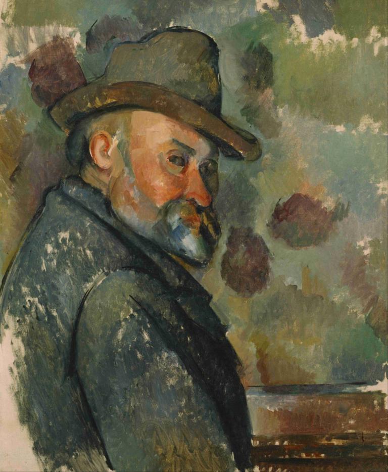 Self-Portrait with a Hat,Omakuva hattu päässä,Paul Cézanne,Öljymaalaus,Öljymaalaus, 1 poika