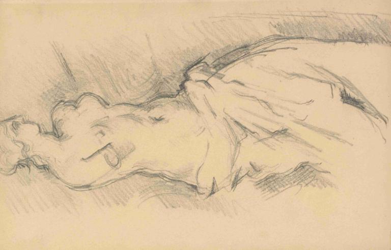 Study of 'Venus de Milo',Undersøgelse af 'Venus de Milo',Paul Cézanne,Skitse,Skitse, solo, 1 pige, monokrom