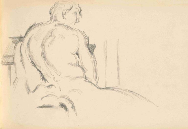 Study of Puget's 'Hercules Resting',Studie af Pugets 'Hercules Resting',Paul Cézanne,Skitse,Skitse