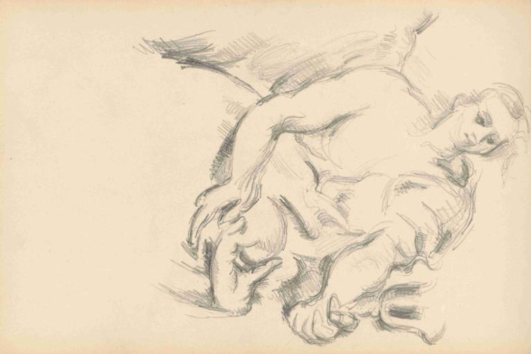 Study of an Angel in Rubens' 'The Prophet Elijah',Studie af en engel i Rubens' 'Profeten Elias',Paul Cézanne