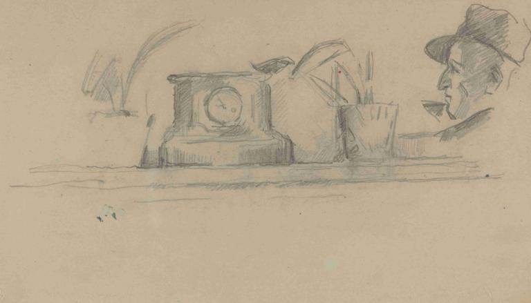 The Artist's Father and Objects on a Mantel (verso),Sanatçının Babası ve Manto Üzerindeki Nesneler (verso)