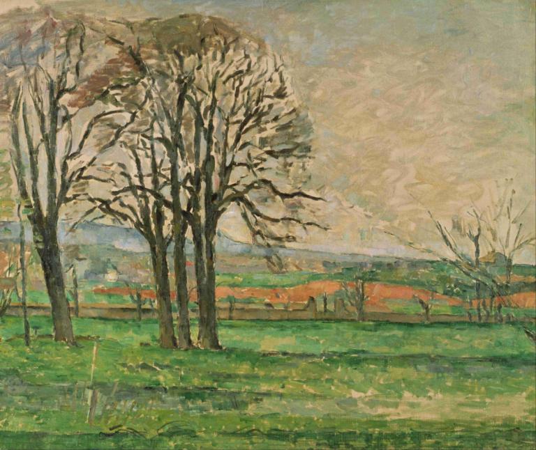 The Bare Trees at Jas de Bouffan,Copacii goi de la Jas de Bouffan,Paul Cézanne,Pictura in ulei