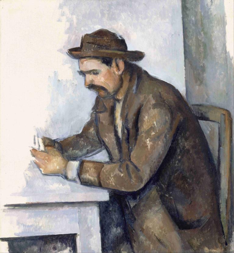 The Cardplayer,Jucătorul de cărți,Paul Cézanne,Pictura in ulei,Pictura in ulei, 1 băiat, focalizare masculină