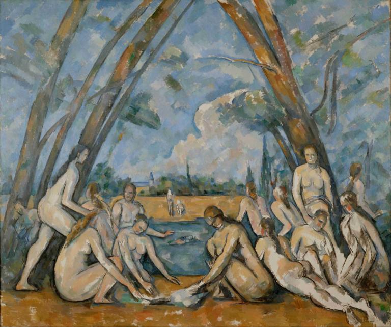 The Large Bathers,Băile mari,Paul Cézanne,Pictura in ulei,Pictura in ulei, pictura (medie), copac