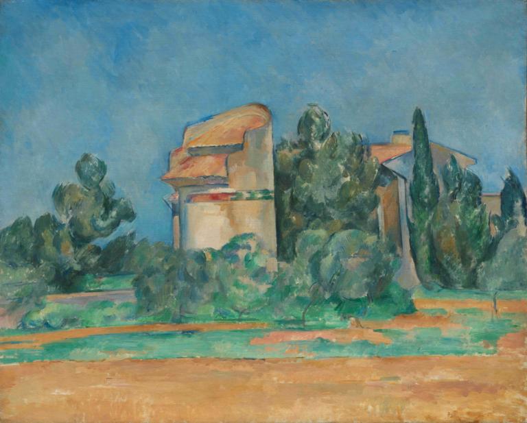 The Pigeon Tower at Bellevue,Turnul Pigeon la Bellevue,Paul Cézanne,Pictura in ulei,Pictura in ulei