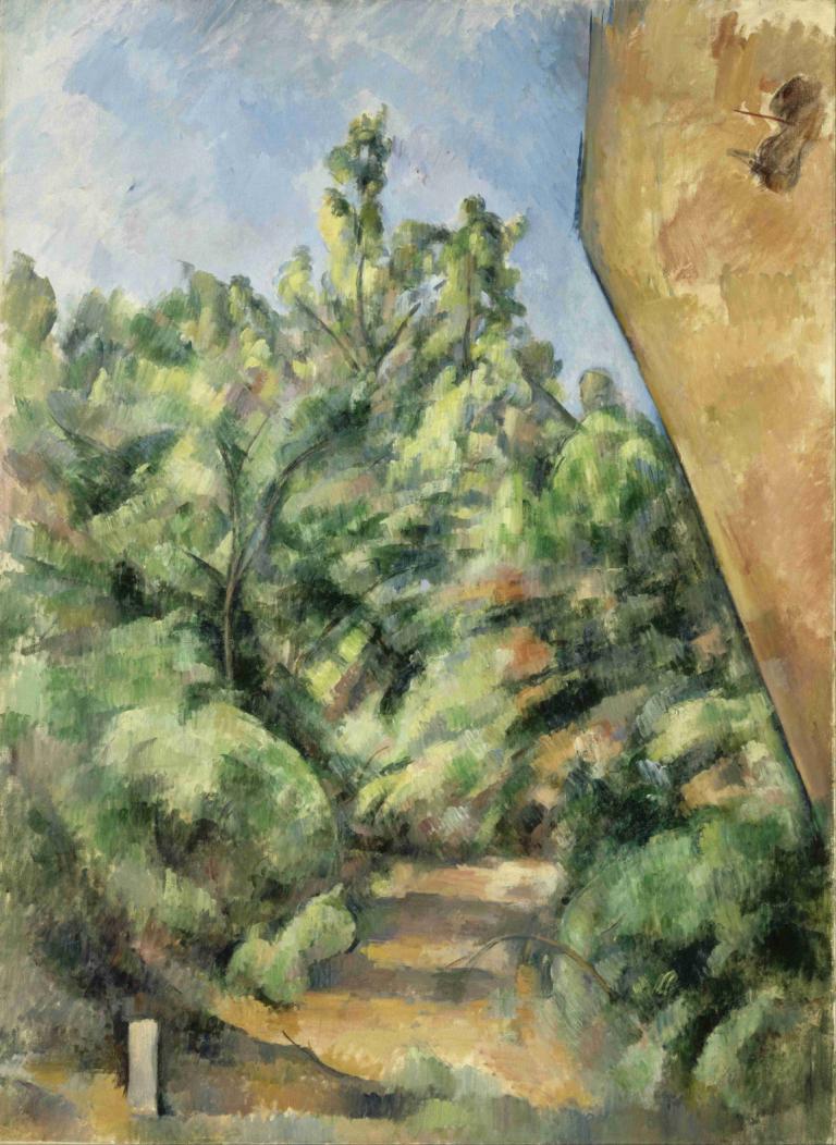 The Red Rock,Stânca Roșie,Paul Cézanne,Pictura in ulei,Pictura in ulei, nici oameni, copac, în aer liber