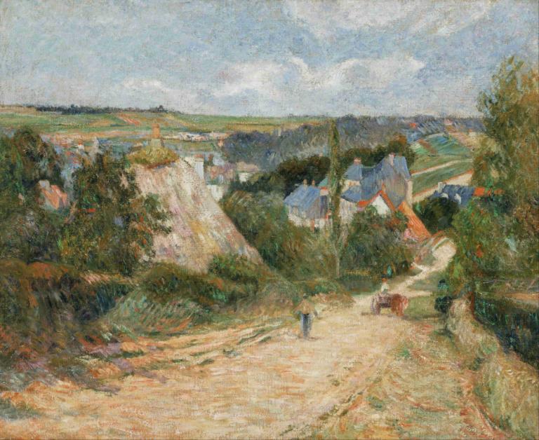 Entrance to the Village of Osny,Ingang tot het dorp Osny,Paul Gauguin,Olieverf,Olieverf, buitenshuis