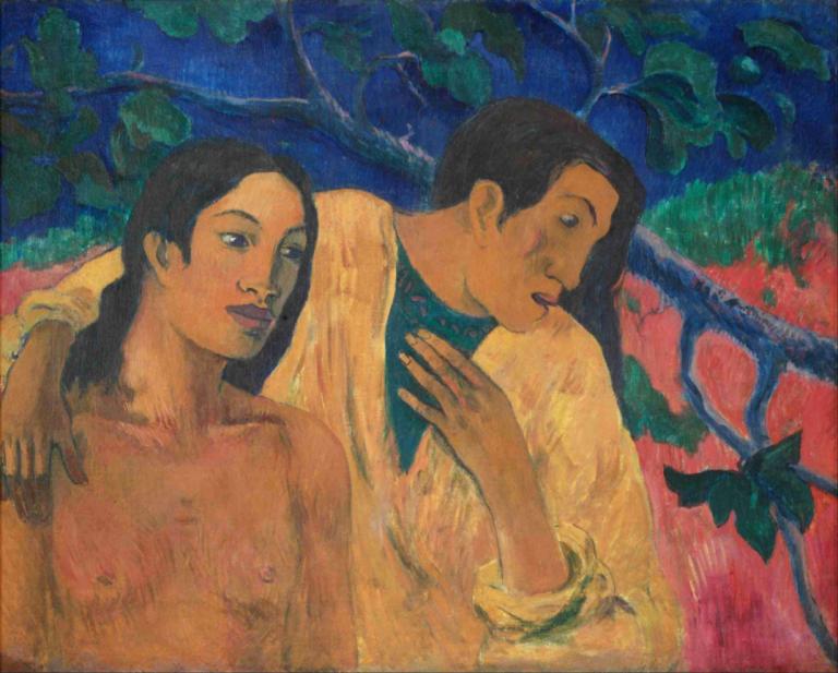 Escape,Paul Gauguin,Oil Painting,Oil Painting, nipples, traditional media, painting (medium), nude