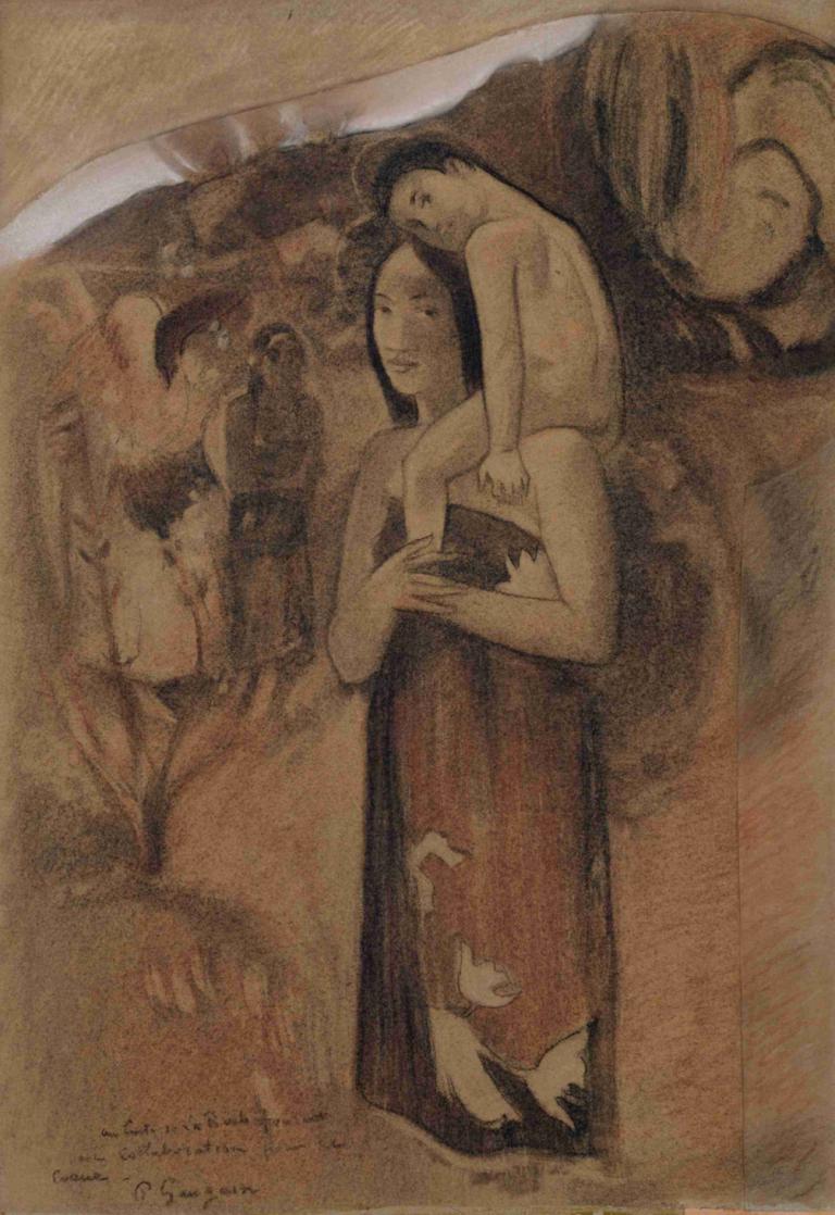 Hail Mary (Ia Orana Maria),Zdrávas Maria (Ia Orana Maria),Paul Gauguin,Olejomalba,Olejomalba, více dívek