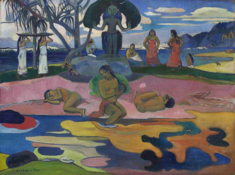 Mahana no atua (Day of the God),Mahanova pomsta (Den boha),Paul Gauguin,Olejomalba,Olejomalba