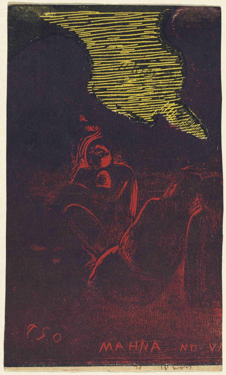 Mahna no Varua Ino (The Demon Speaks),Mahna no Varua Ino (De demon spreekt),Paul Gauguin,Koperplaatetsing