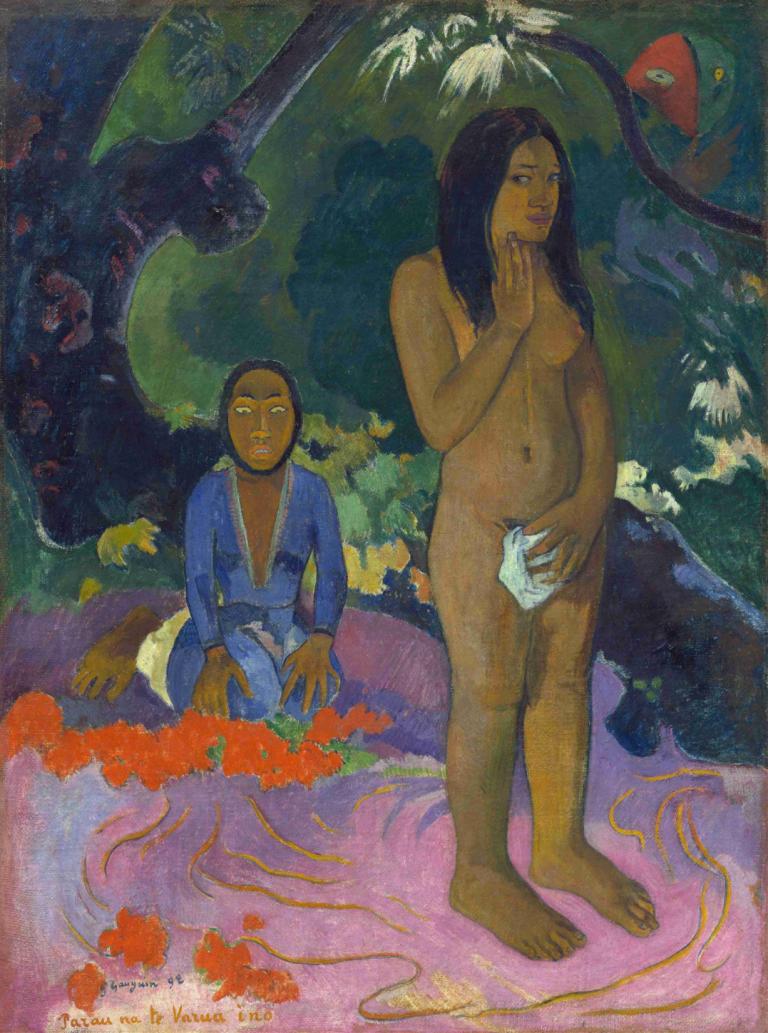 Parau na te Varua ino (Words of the Devil),Parau na te Varua ino (Djävulens ord),Paul Gauguin,Oljemålning