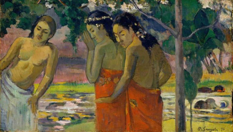 Three Tahitian Women,Trois femmes tahitiennes,Paul Gauguin,Peinture à l'huile,Peinture à l'huile