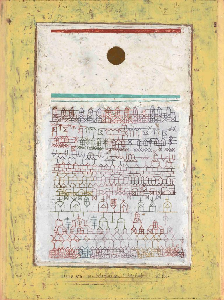 A Page from the Book of Towns,En side fra Book of Towns,Paul Klee,Illustrasjon,Illustrasjon, kart