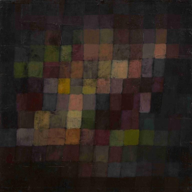 Ancient Sound,Antik Ses,Paul Klee,Yağlı boya,Yağlı boya, solo, madotsuki, 1kız