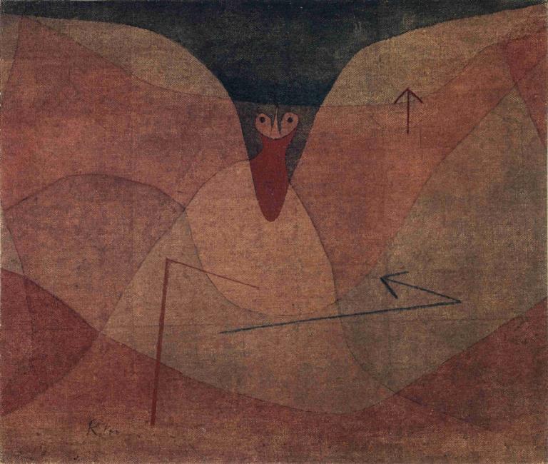 Aviatic Evolution,Paul Klee,Oil Painting,Oil Painting, 1girl, solo, arrow (symbol), abstract, black eyes