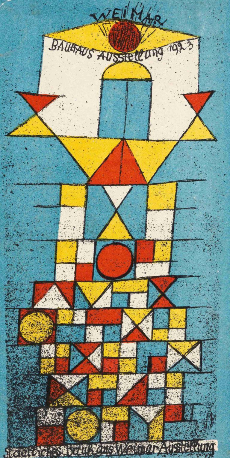 Die erhabene Seite,Paul Klee,Oil Painting,Oil Painting, no humans, english text, crown, flag