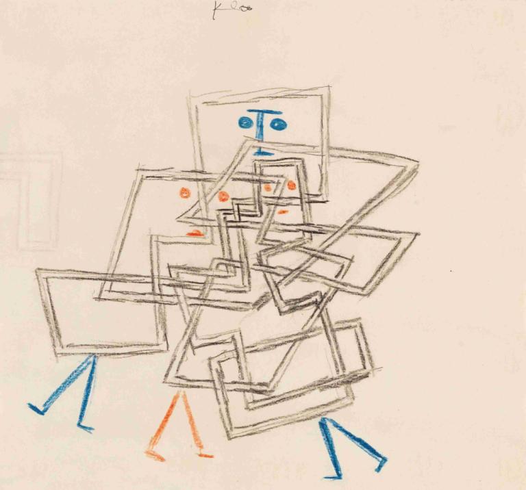 Drei in Verworrenheit,Tre i forvirring,Paul Klee,Kobberplate Etsning,Kobberplate Etsning, ingen mennesker