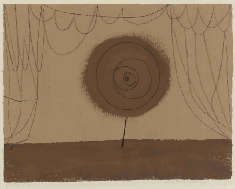 Eine Blume Tritt Auf (A Flower Performs),Eine Blume Tritt Auf (Cvetje nastopa),Paul Klee,Oljna slika