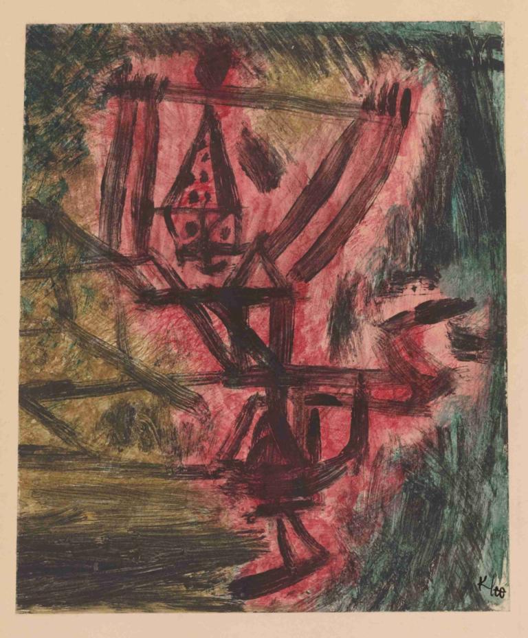 Feuer Clown I (Fire Clown),Feuer Clown I (Ognisty klaun),Paul Klee,Obraz olejny,Obraz olejny, żadnych ludzi