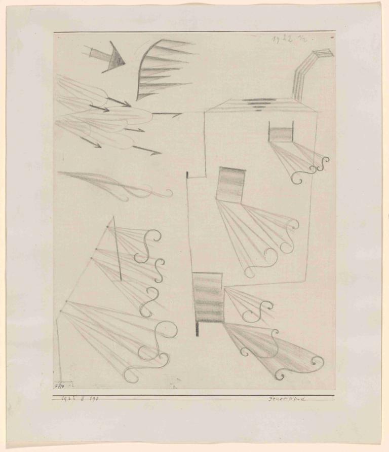 Fire Wind,Brann Vind,Paul Klee,Kobberplate Etsning,Kobberplate Etsning, ingen mennesker, monokrom