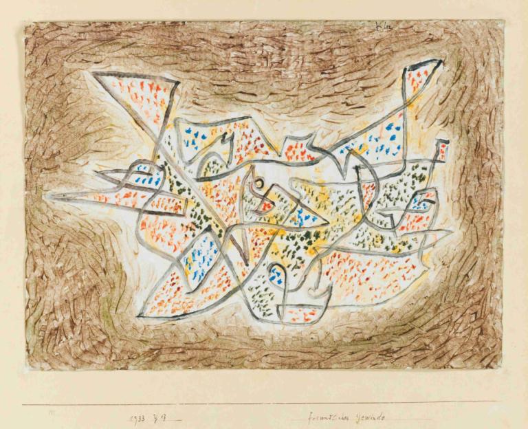 Freundliches Gewinde  (Friendly Meandering),Prijateljska nit (Prijateljsko vijuganje),Paul Klee,Oljna slika