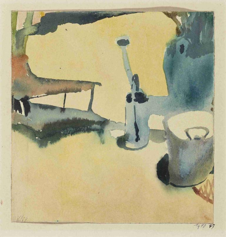 Garden still life,Garten-Stillleben,Paul Klee,Aquarell,Aquarell, keine Menschen, Grenze, traditionelle Medien