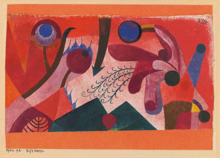 Giftbeeren (Poisonous Berries),Giftbeeren (trujące jagody),Paul Klee,Obraz olejny,Obraz olejny, żadnych ludzi