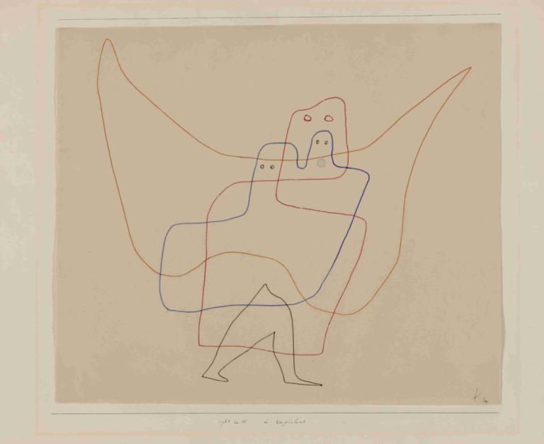 In Angel's Care,In Engels Obhut,Paul Klee,Kupferstich,Kupferstich, keine Menschen, Grenze