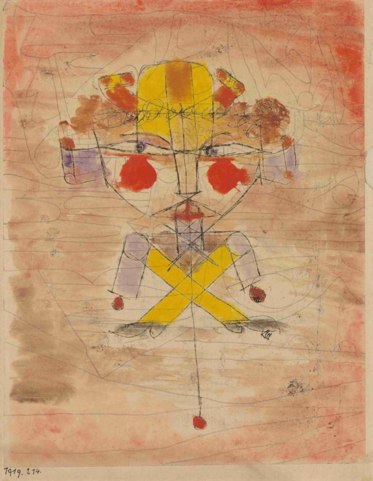 Jumping Jack,Hampelmann,Paul Klee,Aquarell,Aquarell, Solo, keine Menschen, abstrakt, Blut