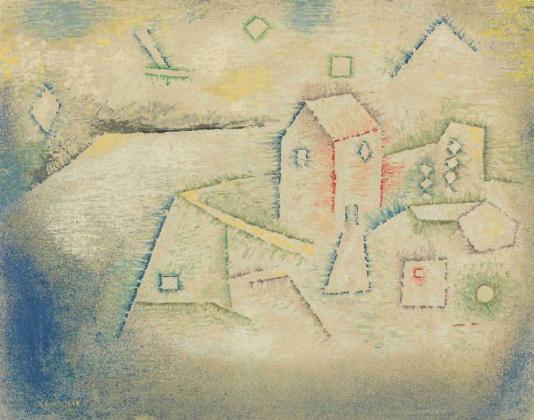 Landhaus In Norden (Country House In The North),Landhaus In Norden (Landhaus im Norden),Paul Klee,Aquarell