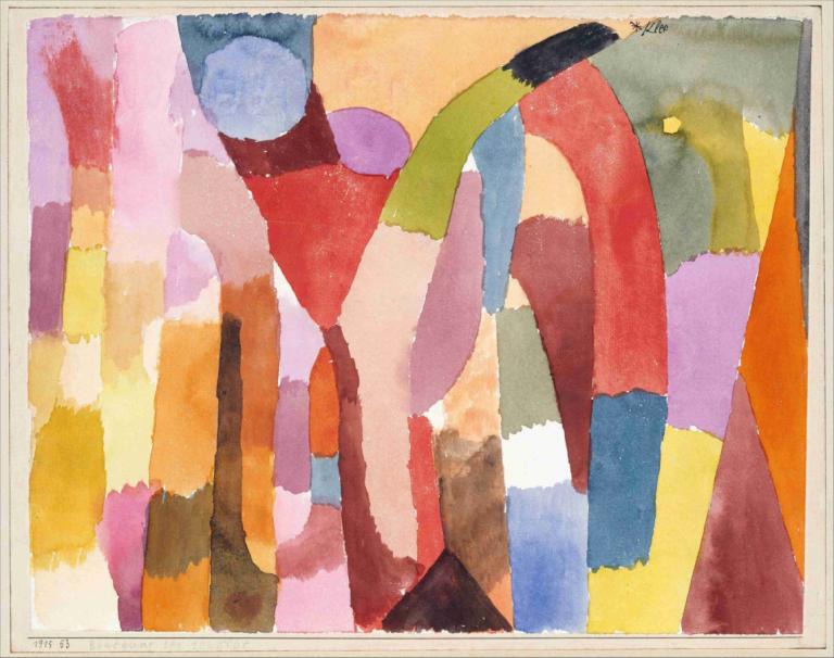 Movement of Vaulted Chambers,Mișcarea camerelor cu boltă,Paul Klee,Acuarelă,Acuarelă, solo, pictura (medie)