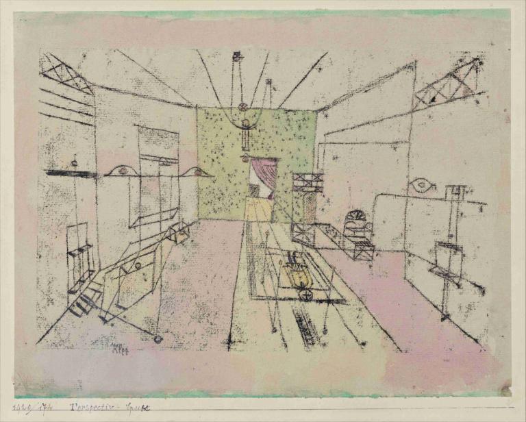 Phantom Perspective,Fantomová perspektiva,Paul Klee,Mědirytinový lept,Mědirytinový lept, 1 dívka, sólo