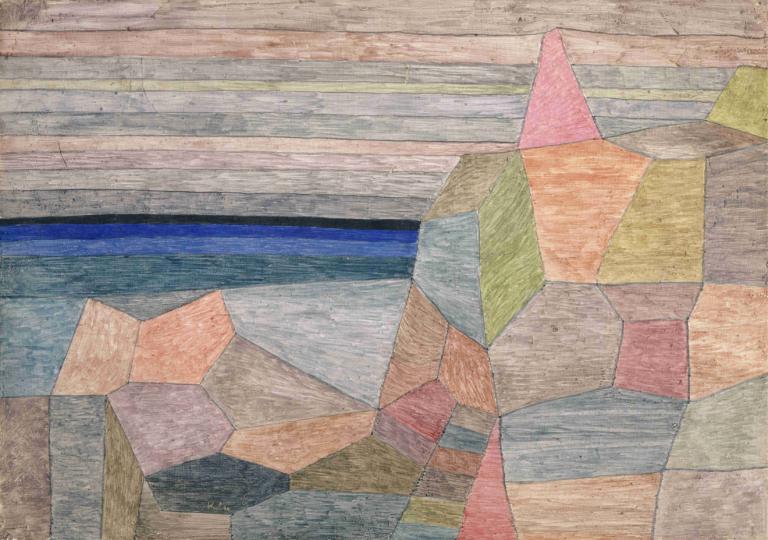 Promontorio Ph,Ph Promontory,Paul Klee,保罗-克利,油画,油画, 没有人类, 传统媒体, 绘画（中）, 水彩（中）