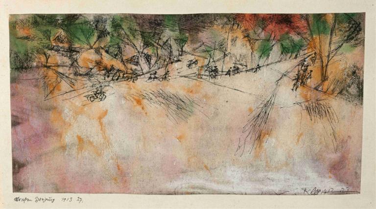 Road branch,Các nhánh đường,Paul Klee,Paul Kley.,Minh họa,Minh họa, không có con người, cây, ngoài trời