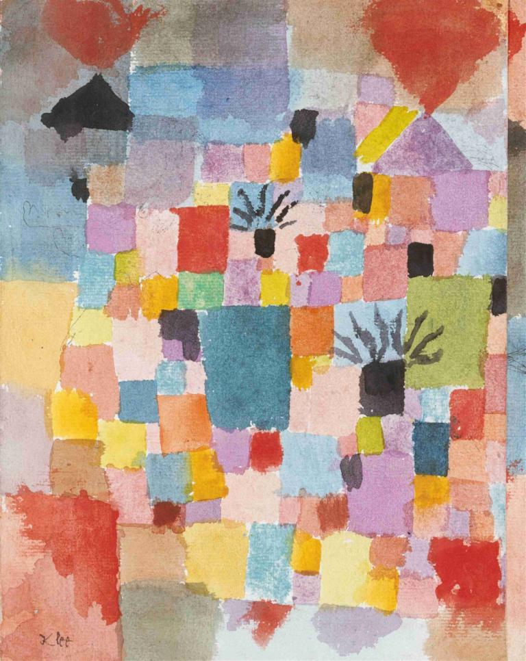 Southern Gardens,Khu vườn phía Nam.,Paul Klee,Paul Kley.,Màu nước,Màu nước, không có con người, đấu