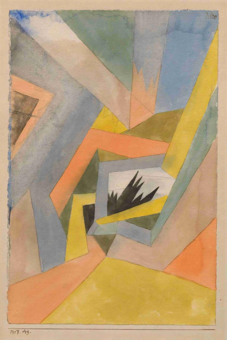 The Idea of Firs,Ý tưởng của FIRS,Paul Klee,Paul Kley.,Tranh sơn dầu,Tranh sơn dầu, không có con người