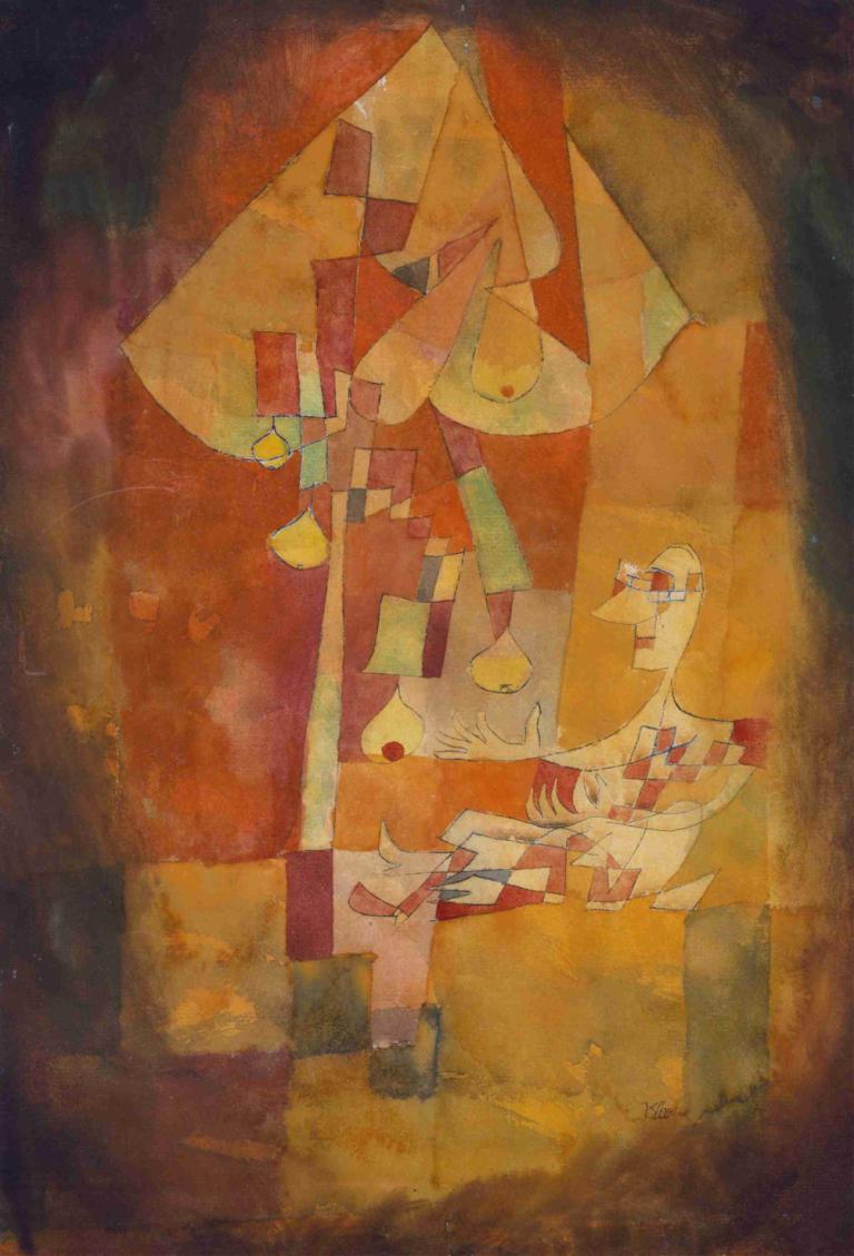 The Man Under the Pear Tree,Những người dưới gốc cây lê,Paul Klee,Paul Kley.,Tranh sơn dầu,Tranh sơn dầu