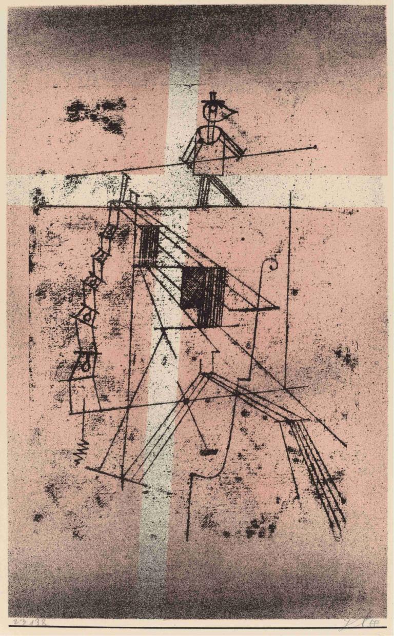 The Tight Rope Walker (Seiltänzer),"Người đi bộ chặt chẽ" (Celternze),Paul Klee,Paul Kley.,Minh họa,Minh họa