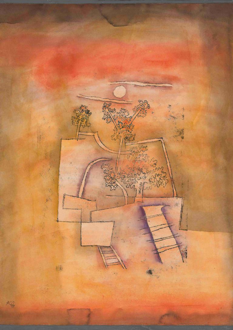 Tree Culture,Văn hóa cây,Paul Klee,Paul Kley.,Màu nước,Màu nước, không có con người, cây