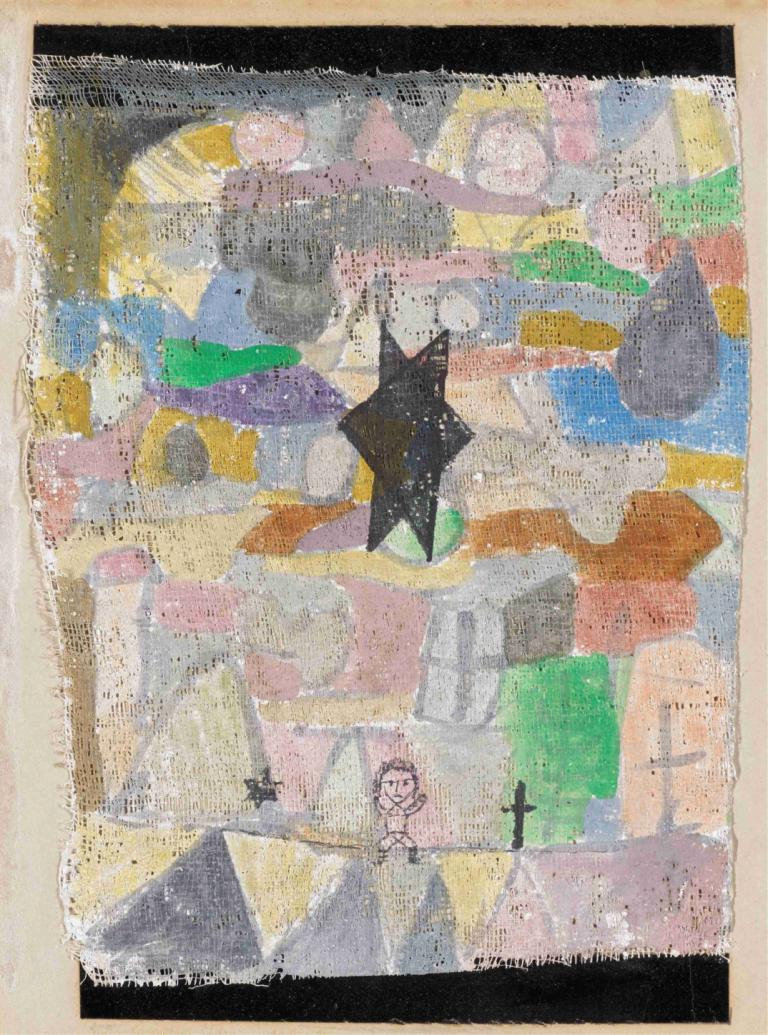 Under a black star,Dưới một ngôi sao đen.,Paul Klee,Paul Kley.,Màu nước,Màu nước, hình bóng